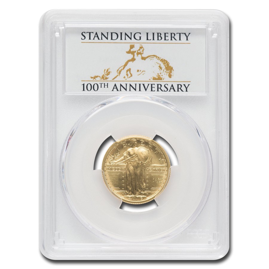 2016-W Gold Standing Liberty Quarter SP-70 PCGS (First Strike)