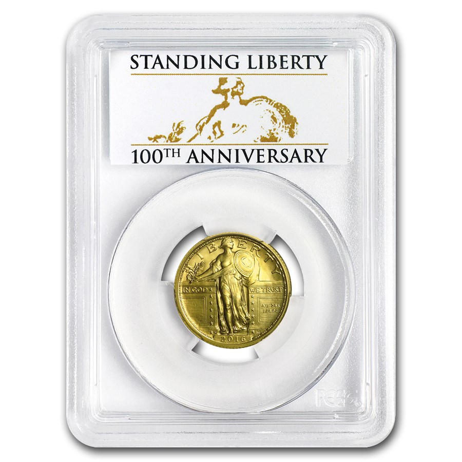 2016-W Gold Standing Liberty Quarter SP-70 PCGS