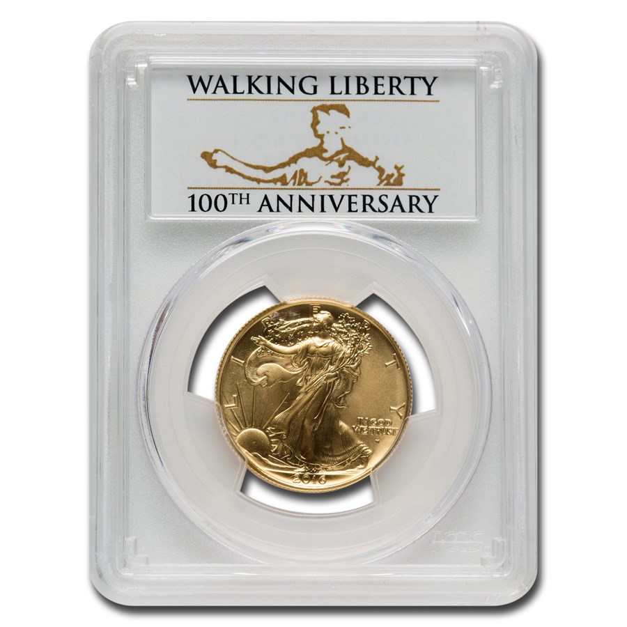 2016-W Gold Walking Liberty Half SP-70 PCGS (FS,Centennial Label)