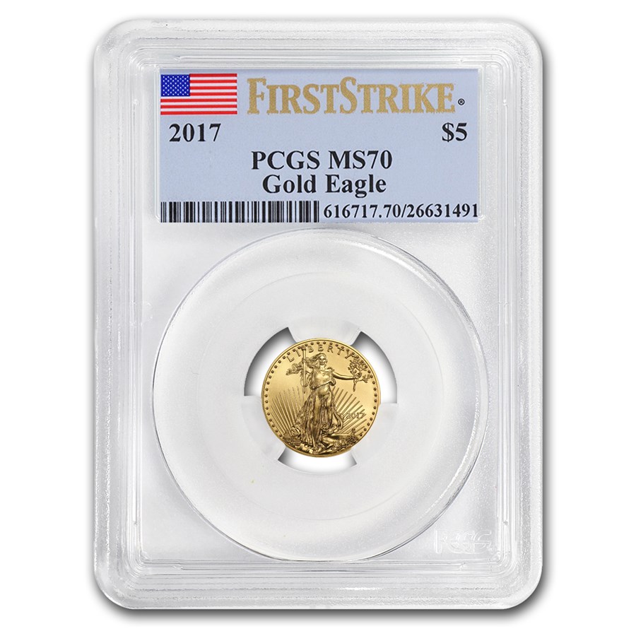 2017 1/10 oz American Gold Eagle MS-70 PCGS (FirstStrike®)