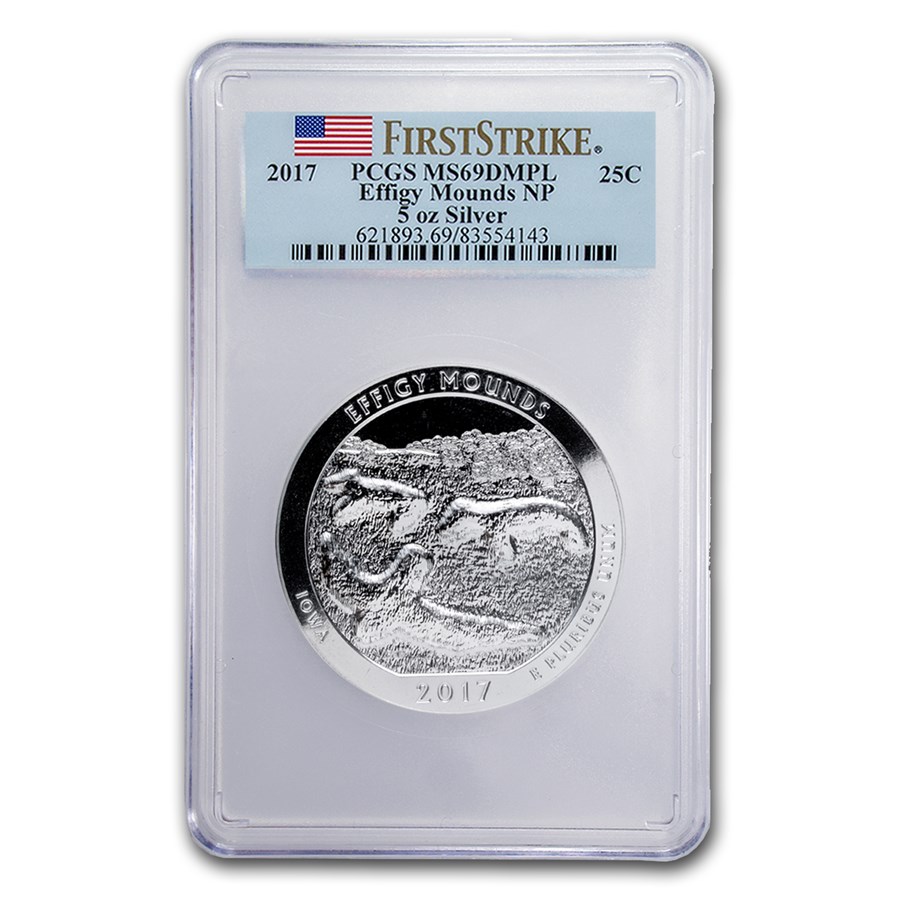 2017 5 oz Silver ATB Effigy Mounds MS-69 DMPL PCGS (FS)