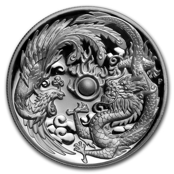 Buy 2017 AUS 1 oz Silver Proof Dragon & Phoenix PF-70 UCAM NGC (ER) | APMEX