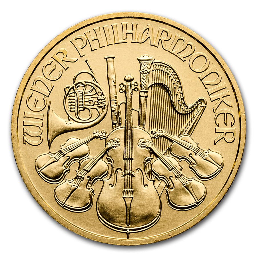 2017 Austria 1/4 oz Gold Philharmonic BU