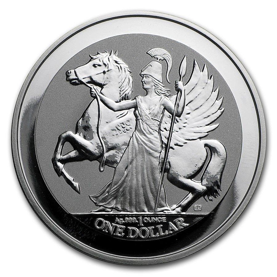 2017 British Virgin Islands 1 oz Silver Pegasus Reverse Proof