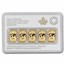 2017 Canada 1/10 oz Gold $25 5-Bar Set (In Assay)