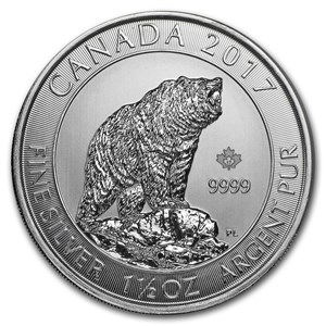 Buy 2017 Canada 1.5 oz Silver $8 Grizzly Bear BU | APMEX