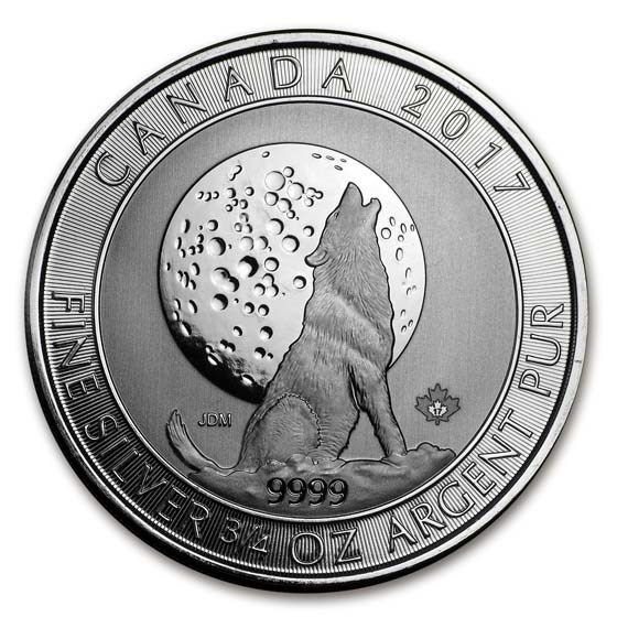 2017 Canada 3/4 oz Silver Howling Wolves BU