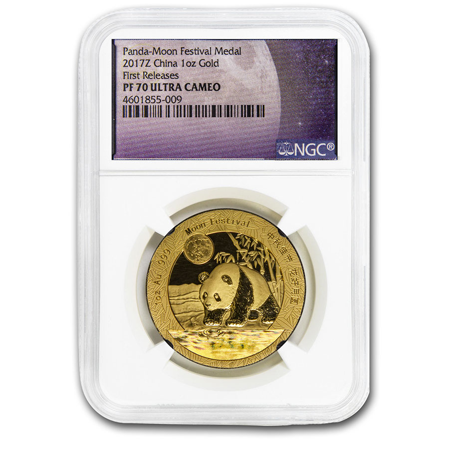 Buy 2017 China 1 oz Gold Panda Moon Festival PF-70 NGC (FR) | APMEX