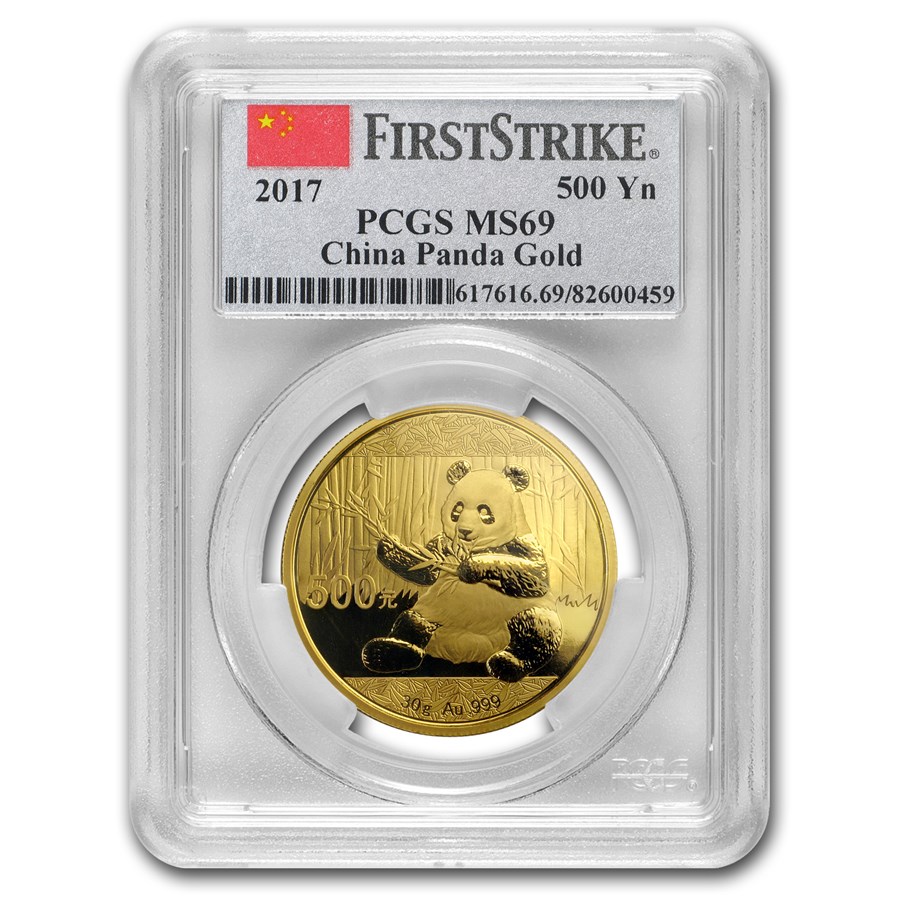 2017 China 30 Gram Gold Panda MS-69 PCGS (FS)