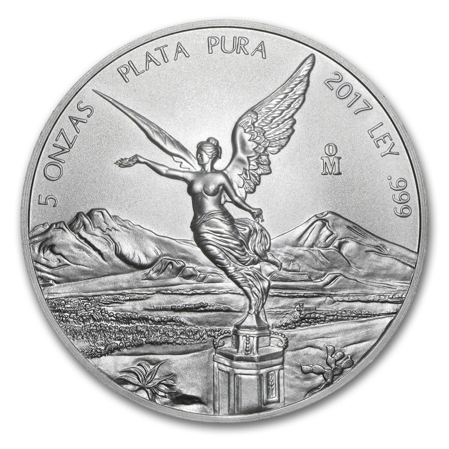 2017 Mexico 5 oz Silver Libertad BU