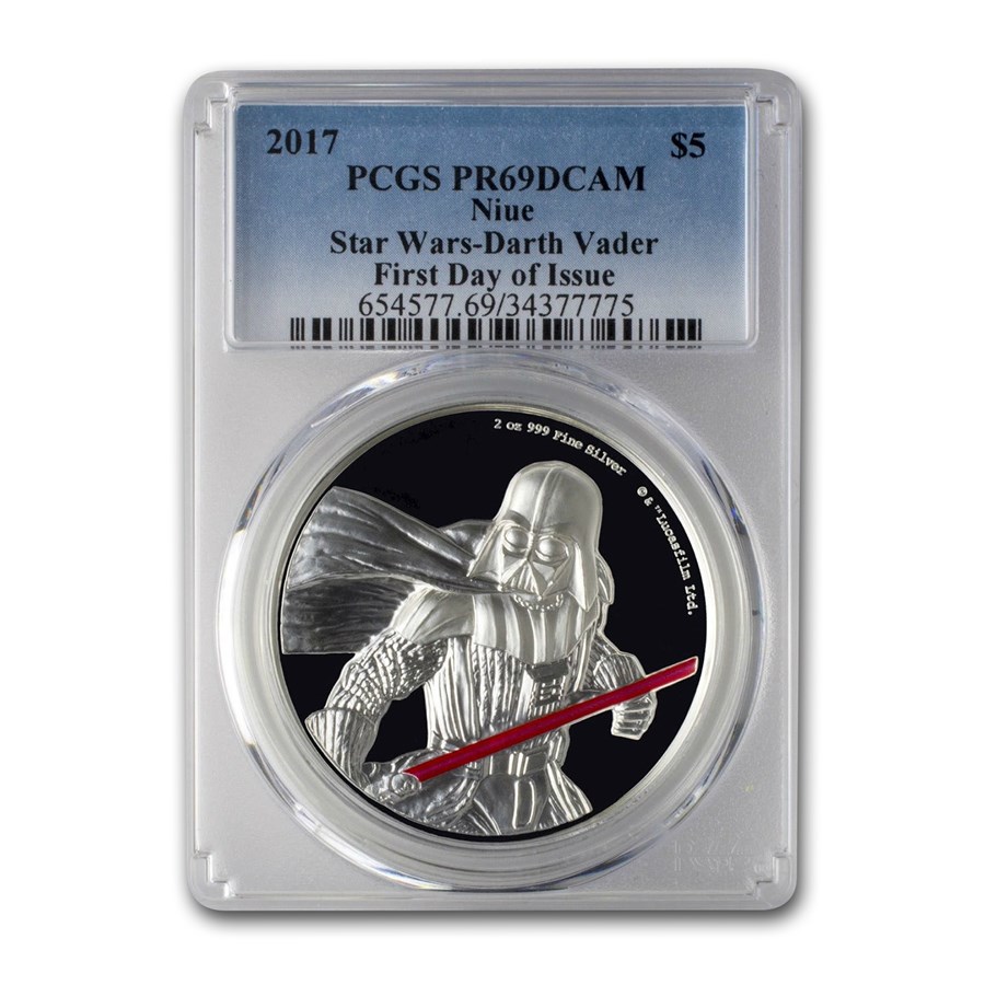 darth vader 2 oz silver coin