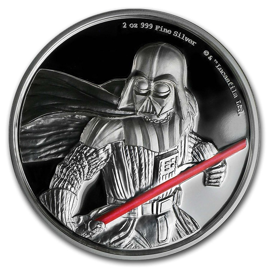 darth vader 2 oz silver coin