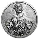 2017 Niue 2 oz Silver $5 Star Wars Han Solo Ultra High Relief