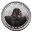 2017 Republic of Congo 1 oz Silver Silverback Gorilla (Colorized)