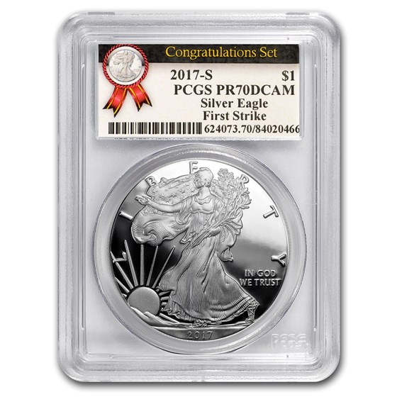 Buy 2017-S Proof American Silver Eagle PR-70 PCGS (FirstStrike®) | APMEX