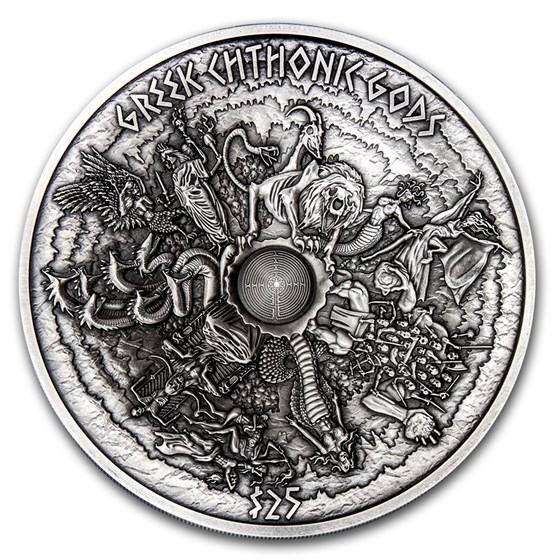 Buy 2017 Samoa 1 kilo Silver Greek Chthonic Gods Multiple Layer Coin ...