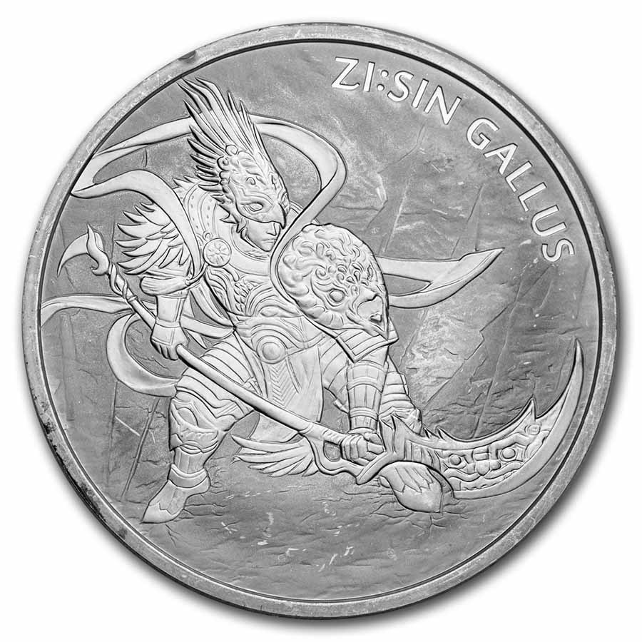 2017 South Korea 1 oz Silver ZI:SIN Gallus (Scruffy)