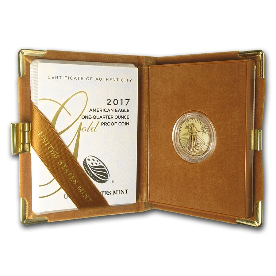 2017-W 1/4 oz Proof American Gold Eagle (w/Box & COA)