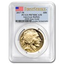 2017-W 1 oz Proof Gold Buffalo PR-70 PCGS (FS, Flag Label)