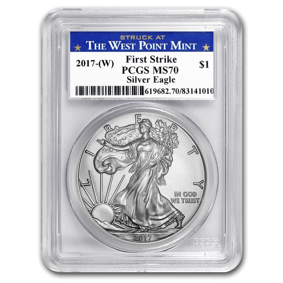 Buy 2017 (W) American Silver Eagle MS70 PCGS (FS, West Point Mint) APMEX