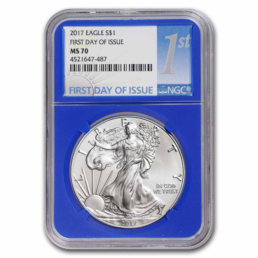 2017-W Burnished American Silver Eagle MS-70 NGC (FDI)