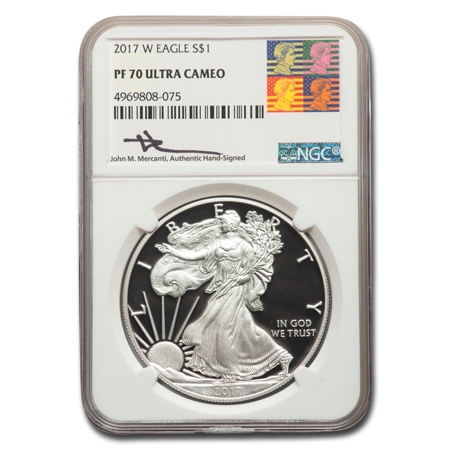 2017-W Proof American Silver Eagle PF-70 NGC (Mercanti)