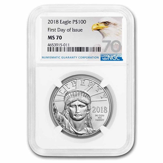 Buy 2018 1 oz American Platinum Eagle MS-70 NGC (First Day of Issue ...