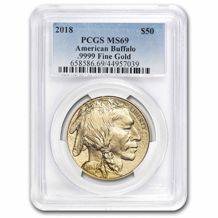 2018 1 oz Gold Buffalo MS-69 PCGS