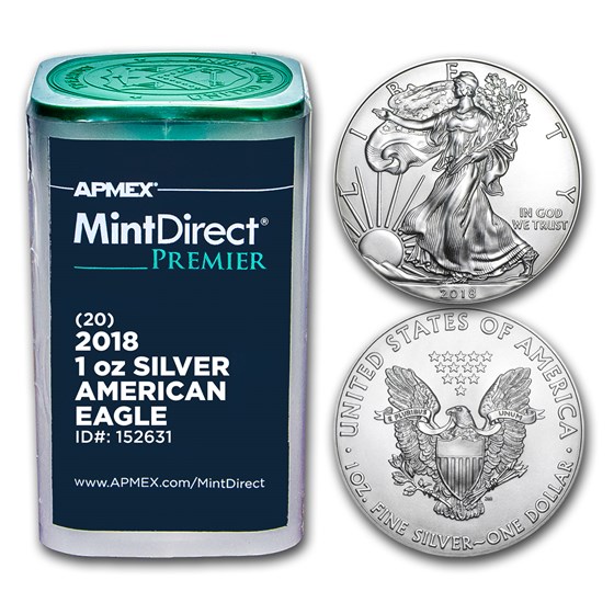 buy-2018-1-oz-silver-eagles-20-coin-mintdirect-premier-tube-apmex