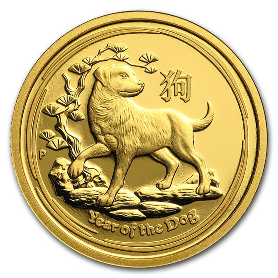 Buy 2018 Australia 1/10 oz Gold Lunar Dog Proof (w/box & COA) | APMEX