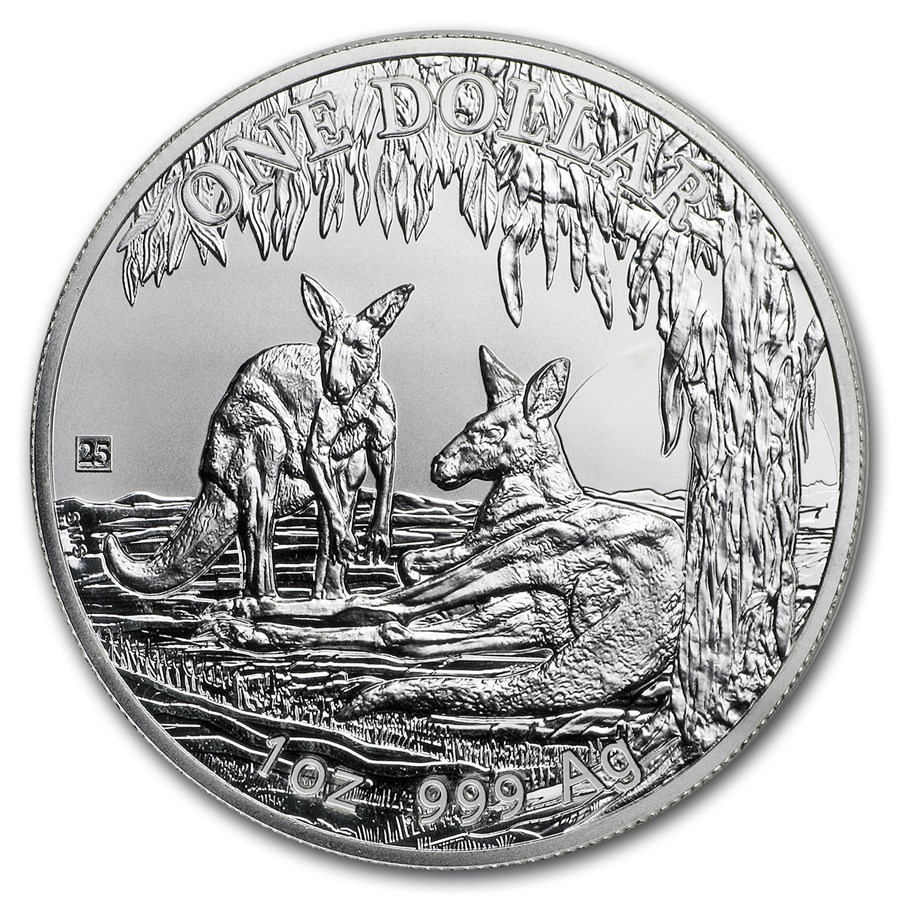 Buy 2018 Australia 1 oz Silver Kangaroo (25th Anniv Privy) | APMEX