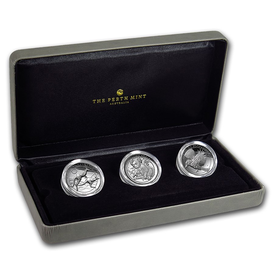 Buy 2018 Australia 3-Coin 1 oz Silver High Relief Proof Set | APMEX