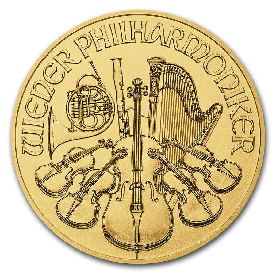 2018 Austria 1/4 oz Gold Philharmonic BU