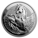 2018 BVI 1 oz Silver Pegasus Reverse Frosted BU