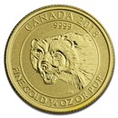 2018 Canada 1/4 oz Gold Wolverine BU