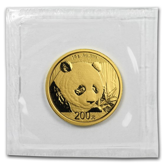 Buy 2018 China 15 gram Gold Panda BU (Sealed) | APMEX