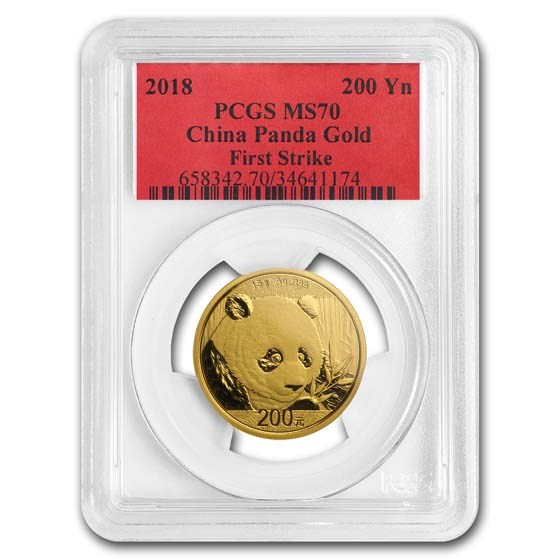 2018 China 15 Gram Gold Panda MS-70 PCGS (FS)