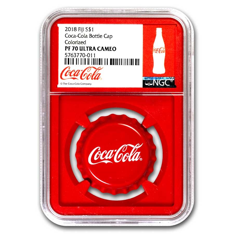 2018 Fiji 6 gram Proof Silver Coca-Cola Bottle Cap NGC PF-70 UC