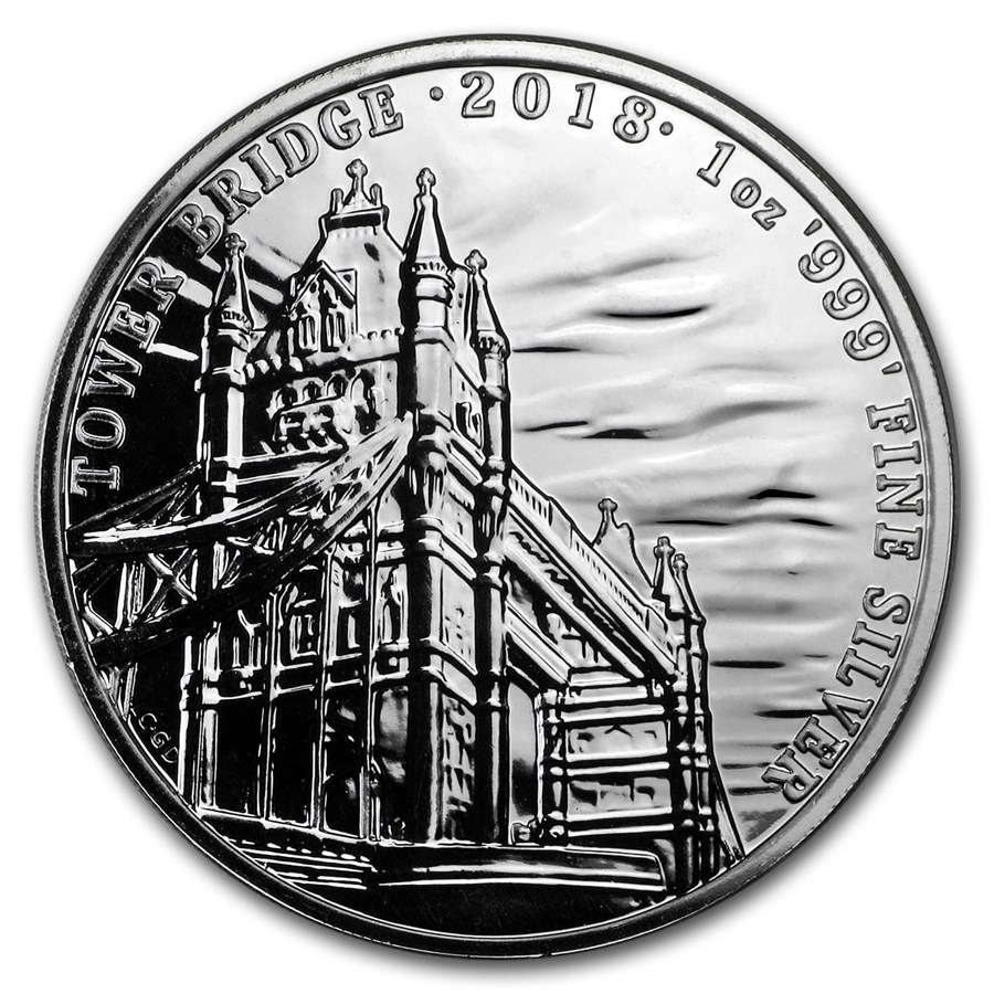 2018 GB 1 oz Silver Landmarks of Britain (Tower Bridge)