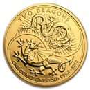 2018 Great Britain 1 oz Gold Two Dragons BU