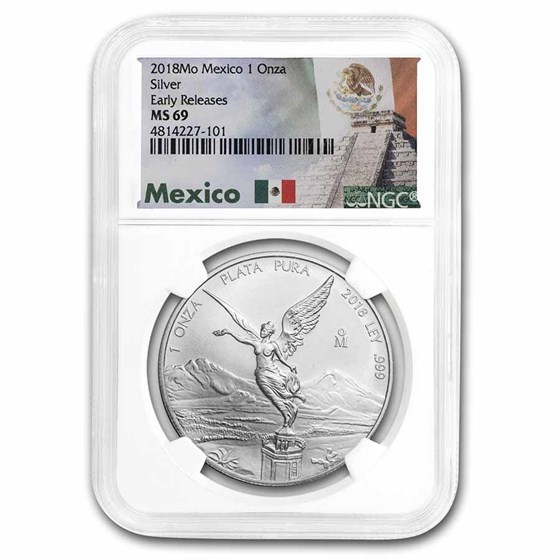 Buy 2018 Mexico 1 oz Silver Libertad MS-69 NGC | APMEX