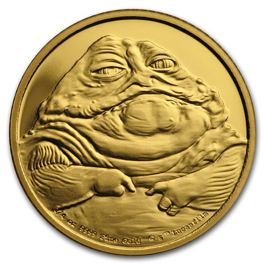 2018 Niue 1/4 oz Gold Star Wars Jabba the Hutt Proof (Box, COA)