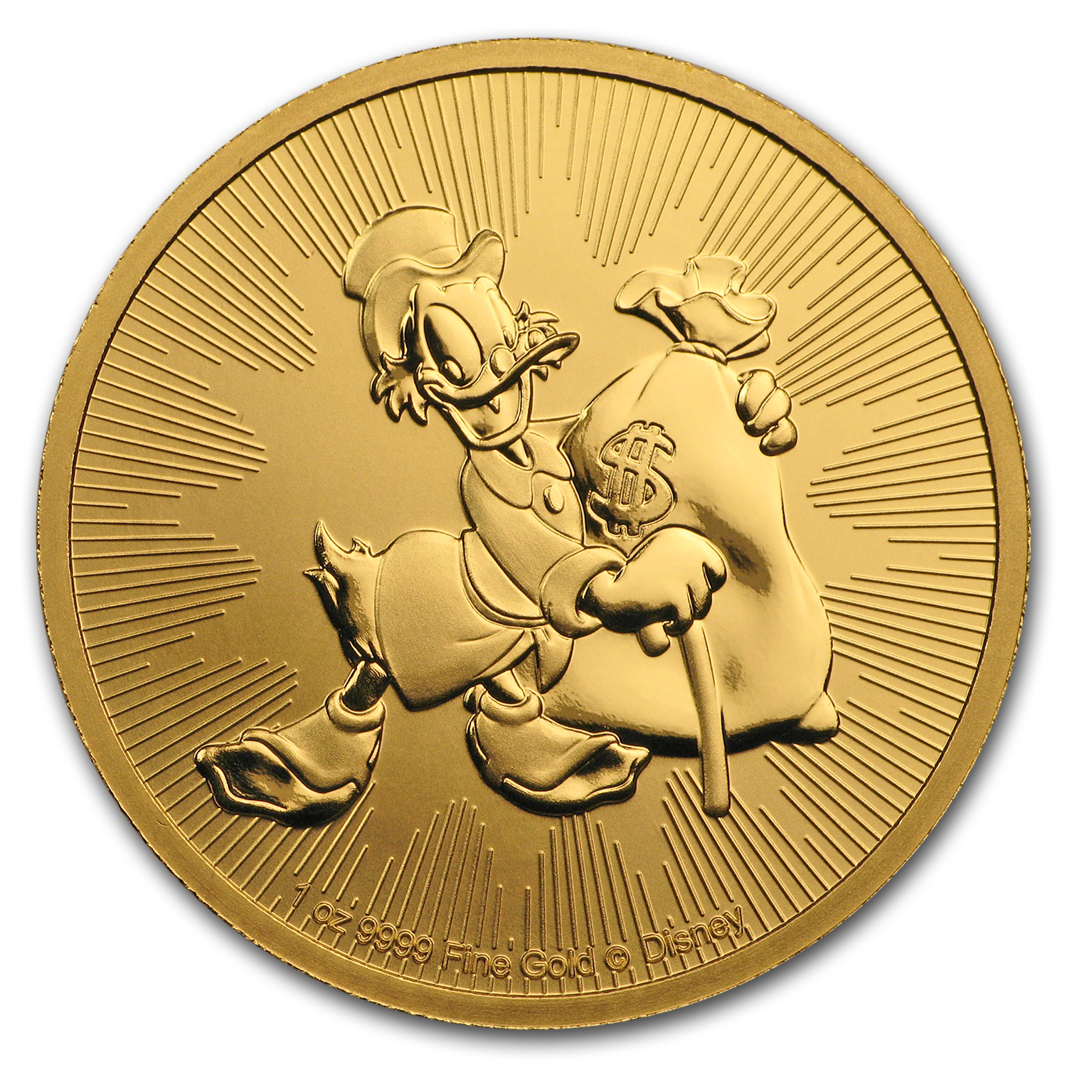 Buy 2018 Niue 1 oz Gold 250 Disney Scrooge McDuck BU APMEX