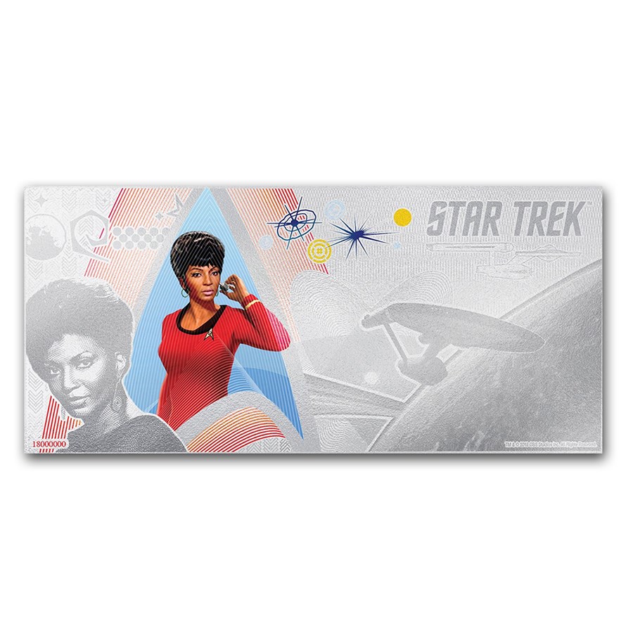 2018 Niue 5 gram Silver $1 Note Star Trek Lieutenant Uhura