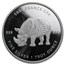 2018 Republic of Chad 1 oz Silver Mandala Rhino BU (Abrasions)