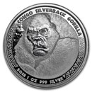 2018 Republic of Congo 1 oz Silver Silverback Gorilla (Prooflike)