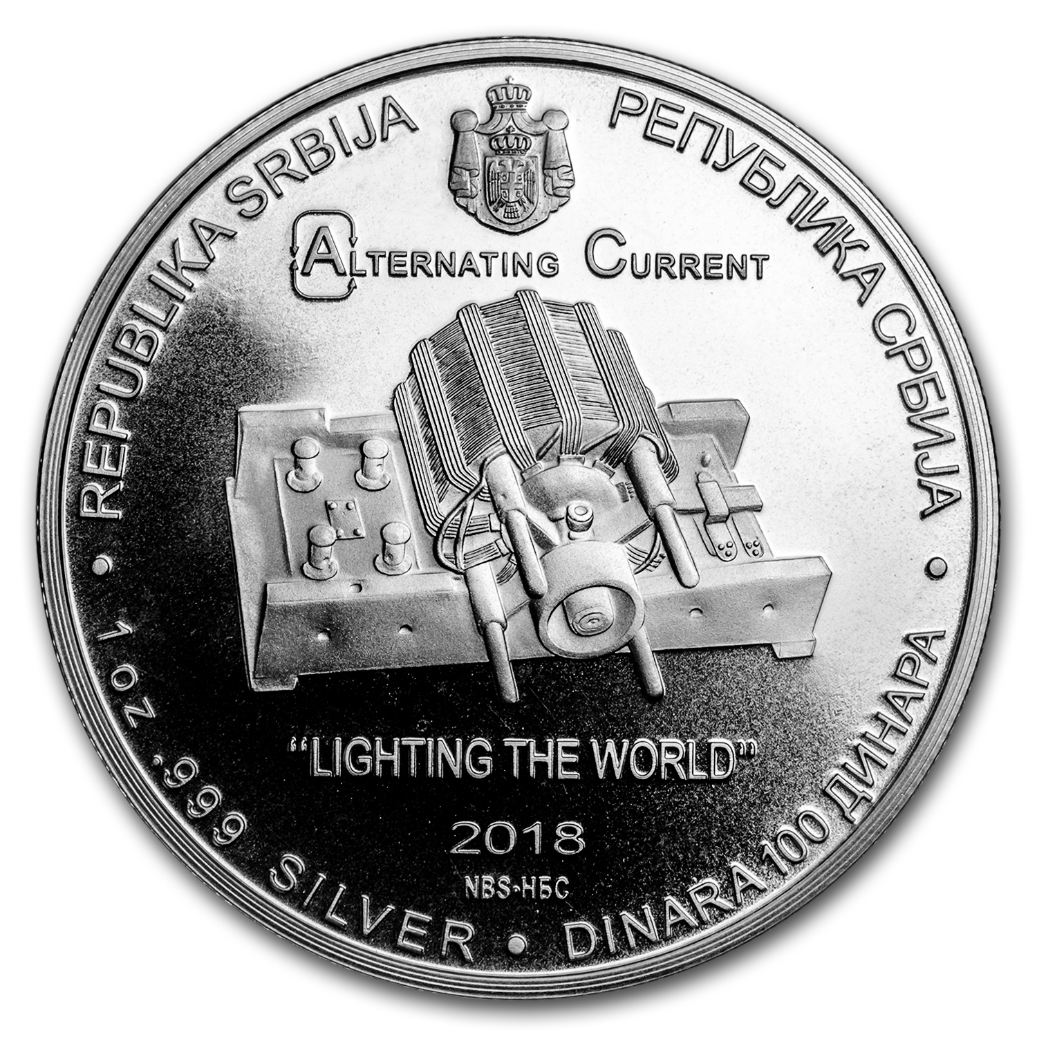 Buy 2021 1 oz Silver Nikola Tesla Coin Free Energy | APMEX