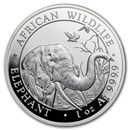 2018 Somalia 1 oz Silver Elephant BU