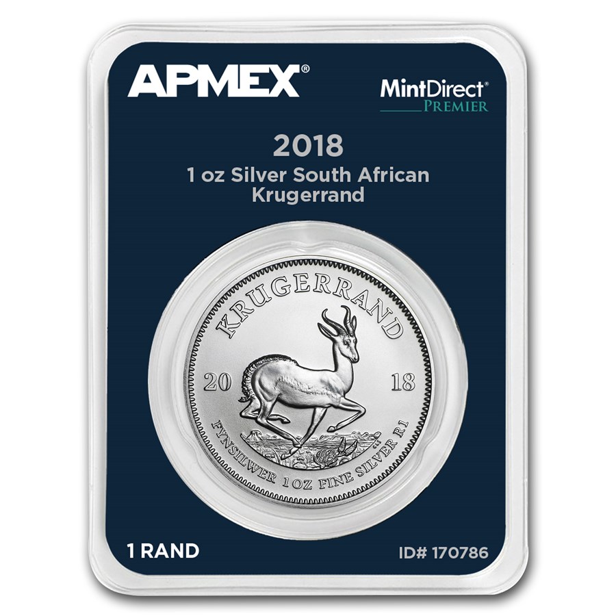 2018 South Africa 1 oz Silver Krugerrand (MD® Premier Single)