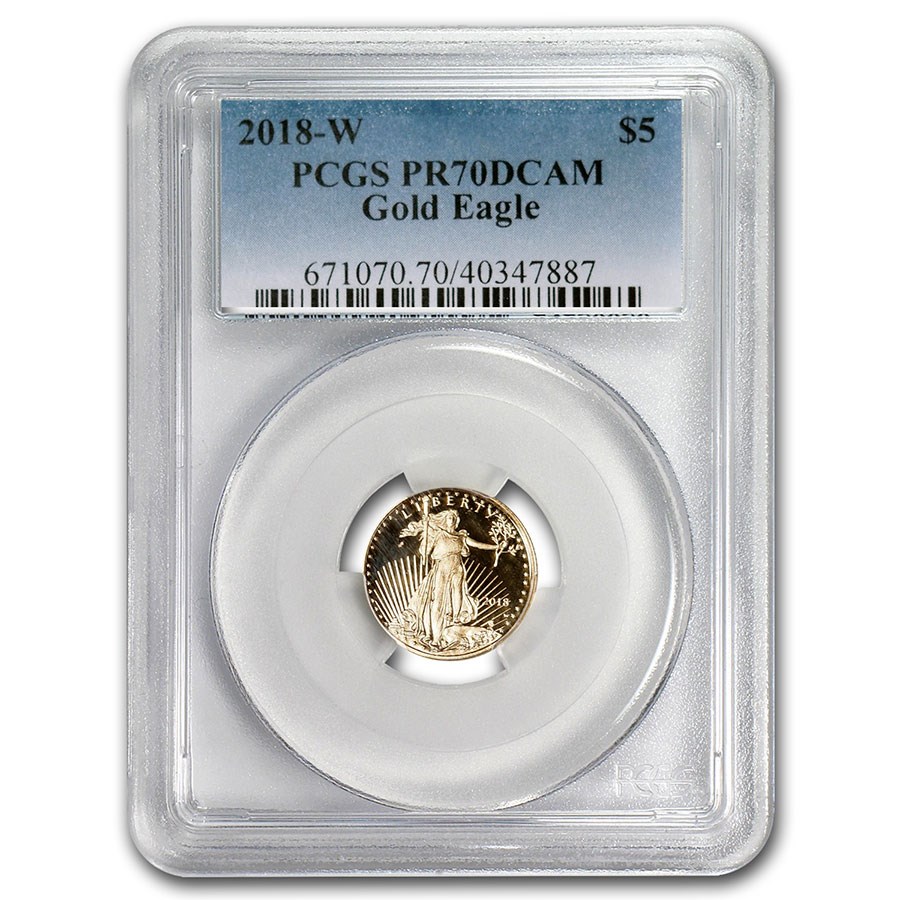 2018-W 1/10 oz Proof American Gold Eagle PR-70 PCGS